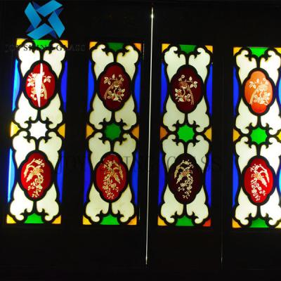China Luxury Decorative Stained Glass Panels Crystal Art Glass For Door for sale