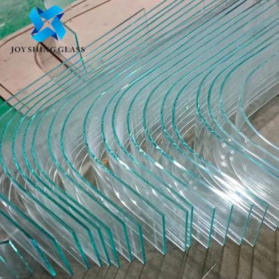 China 3/4 Inch Clear Bent Toughened Glass 19mm Curved Tempered Glass for sale