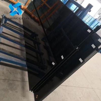 China Custom Coloured Toughened Glass 10mm Black Tempered Glass for sale