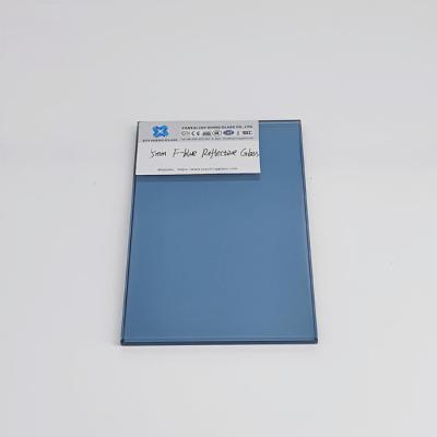 China Ford Blue Reflective Glass 5mm 6mm Light Blue Heat Reflective Float Glass for sale