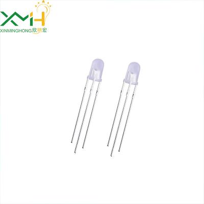 China Power Indicator Light Bi Color 5mm Led Diodes Diffusion Round 3pins Red Blue Lamp for sale