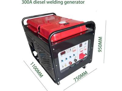 China 4 Stroke Air Cooled Diesel Welding Generators 300A With 25L Diesel Tank for sale