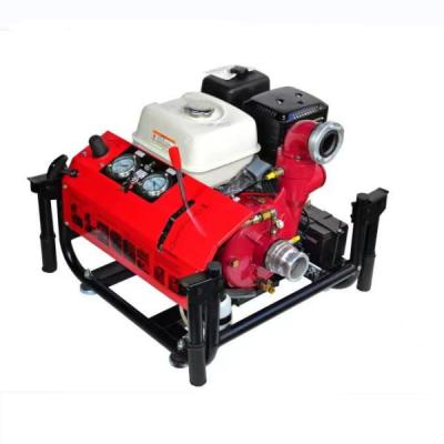 China Hand Lift Vacuum Petrol Fire Fighting Pump 2.5 Inch 13HP Gas Fire Pumps for sale