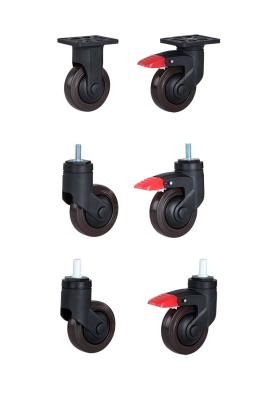 China Anti Rust Foldable Cart Trolley wheel Plastic Anti Tangling TPR Casters for sale