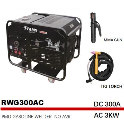 China RWG300E 300 Amp Gasoline Engine Driven Arc Welder 3kw Medium Frequency for sale