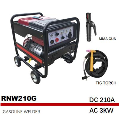China 85.5kg 210A Portable Arc Welder Generator Petrol Medium Frequency RNW210G for sale