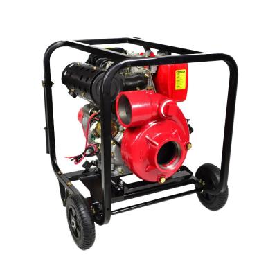 China High Lift Cast Iron Fire Fighting Pumps 100mm Outlet 4x4 Inch Diesel Engine for sale