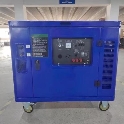 China 220V 110V 120V Portable Silent Power Generator 7.5kw With Sound Proof Canopy for sale