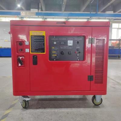 China 15HP Engine Powered Portable Silent Gas Generator 6.5kw 69db With Sound Proof Canopy for sale