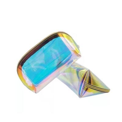 China TPU Hologram Makeup Kit Bags Fashionable Transparent Cosmetic Pouch for sale