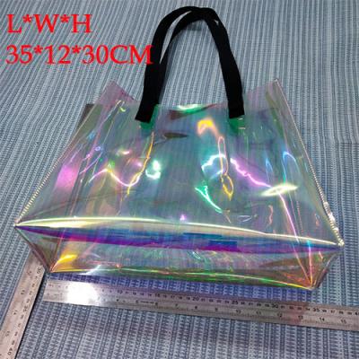 China Holographic PVC Handheld Shopping Bag for sale