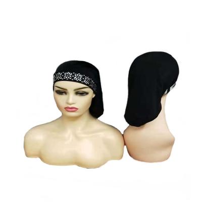 China Unisex Swimming Black Makeup Sleeping Hair Bonnets 14 Inches Long for sale