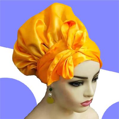 China Diameter 14 - 16in Silk Hair Bonnet For Curly Hair for sale