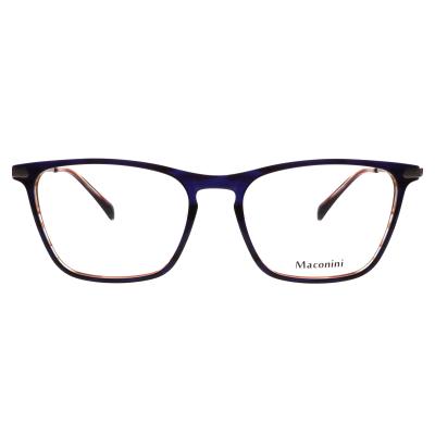 China COM001-M5 Acetato de metal para adultos gafas de vista marco óptico gafas unisex cuadradas en venta