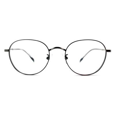 China FM2571 Stainless Optical Eyeglasses Frames , Unisex Full Rim Round Frame for sale