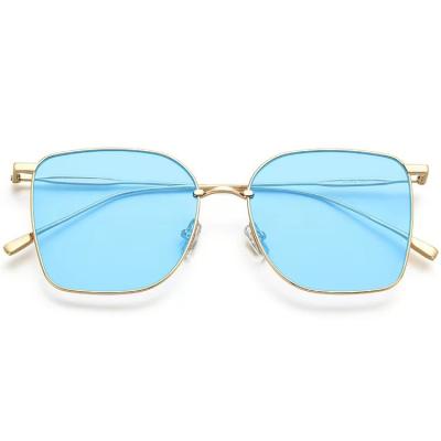 Chine FP7813 Femmes lunettes de soleil métalliques de style carré à vendre