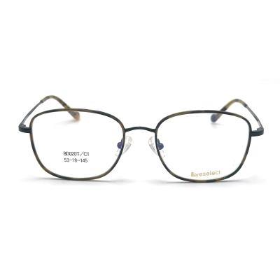 China BD020T Vintage Style Square Acetate Metal Frames for a Sophisticated Look for sale