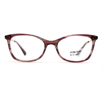 China AD198M Acetate Optical Frame with delicate temples for sale