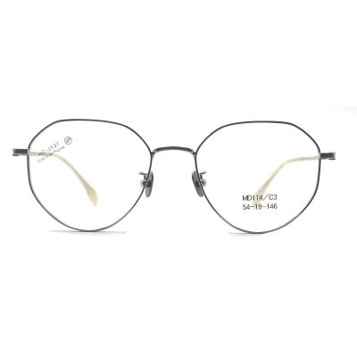 China MD114 Round Metallic Optical Frames 54-18-146 with Lightweight Material for sale