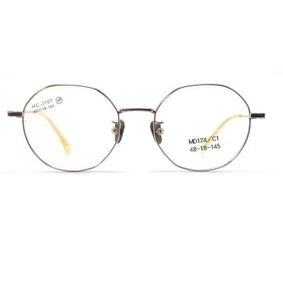 China MD124 Metallic Optical Frames in Round Shape Metallic Design for sale