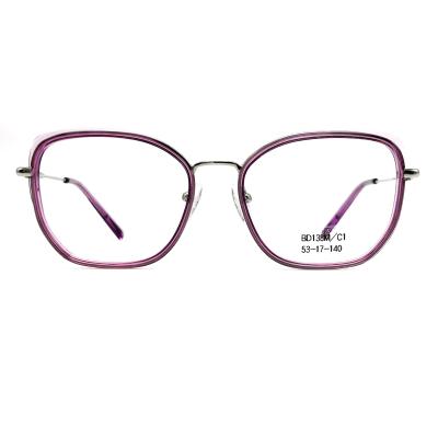 China BD138M Customized Square Vintage Style Acetate Metal Glasses for Women for sale