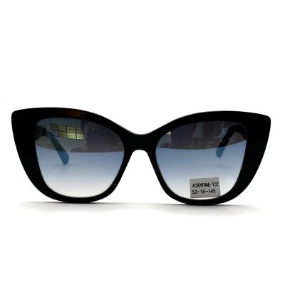 China AS091M Gafas de sol clásicas para mujeres con marco de acetato con lente CR 39 100% protección UV 145mm longitud de templo en venta