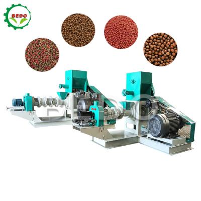 China Floating Fish Feed Pellet Making Extruder Machinery Sinking Shrimp Fish Feed Production Equipment for sale