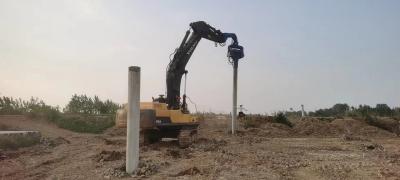 China 12 Meter Pile Driving Heavy Vibro Hammer For Hard Earth / Soil Areas Project for sale
