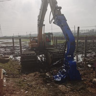 China Pila montada en el excavador de SDLG que conduce el martillo del Vibro para el proyecto de construcción solar en venta