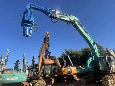 China Pila de hoja de la tubería de acero que conduce con el excavador Mounted Vibro Hammer en venta