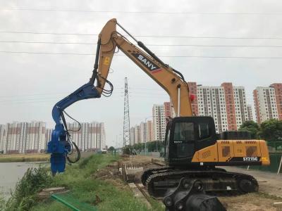 China excavador Mounted Sheet Pile del 12m que conduce el equipo para el cemento en venta