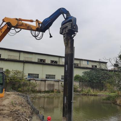 China 10M Crane Vibrating Plastic Sheet Pile Driving Machine For House Foundation for sale