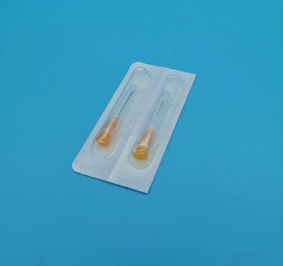 China Tipo do EOS da seringa da agulha hipodérmica 25G da laranja 0.5mm à venda