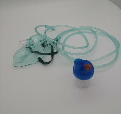 China S M L Disposable Oxygen Mask Green Color For Adults Nebulization for sale