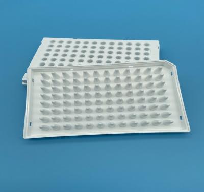 China White Deep Well PCR Plates 0.1ml PCR 96 Well Non Skirted for sale