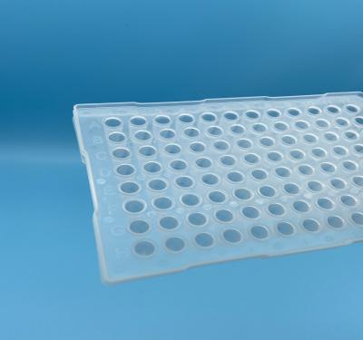 China Non Skirted Deep Well PCR Plates Transparent 0.2ml 96 Well PCR Plate for sale