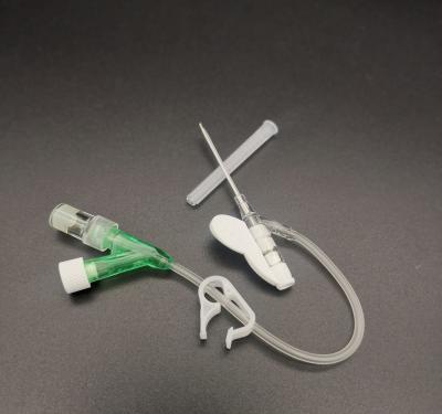 China Green 18G Disposable Iv Cannula Y Type Catheter Surgical Infusion Blood Transfusion for sale