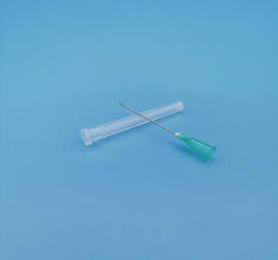 China Light Green Surgical Syringe Needle Side Hole Out Diameter 2.1mm 14G For Single Use for sale