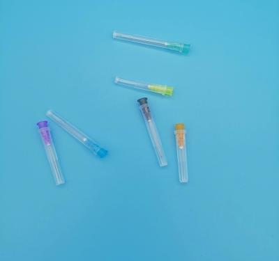 China Red Purple Disposable Syringe Needles Inclined Out Diameter 1.4mm 17G For Insulin for sale
