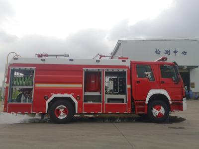 China HOWO Dry Powder Fire Truck DCP Foam Combination For Emergency Rescue for sale