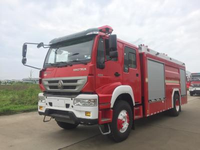 中国 HOWO 196kw 4x2 泡消防車 6 トン 1000L 容量多機能 販売のため