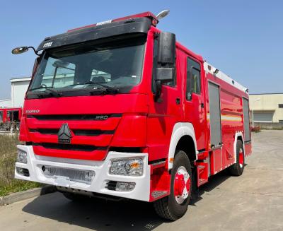 China Howo Foam Fire Department Rescue Trucks 228kw With Double Cabin for sale