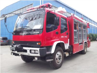 China 6 fahrbares Feuerwehrfahrzeug, 177KW Notlöschfahrzeug mit 5T Kran zu verkaufen