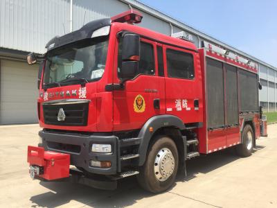 China Diesel Type Heavy Rescue Fire Truck 6 Wheel 310HP With 5T Crane for sale
