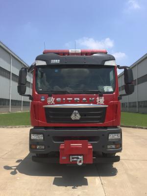 中国 消火活動のための赤い色の緊急の救助車 310HP 4X2 販売のため