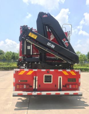 China camión de bomberos pesado 4x2, camión de rescate de emergencia 310HP con grúa de 5 toneladas en venta