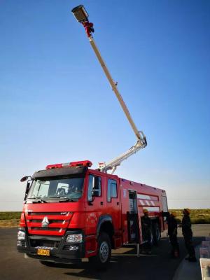 China Caminhão de bombeiros hidráulico de 10 rodas de 460 hp, caminhão de bombeiros de resgate de água telescópico hidráulico de 18 m à venda