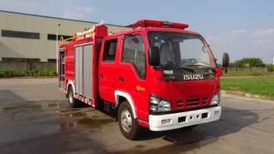 China 300kg Capacity Mini Dry Powder Fire Truck Water Foam Combined 130hp for sale
