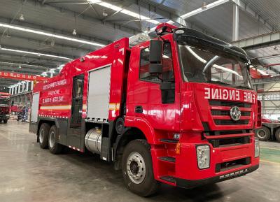 China 6x4 10 vehículos de bomberos grandes con ruedas 290hp 10 toneladas con cabina doble en venta