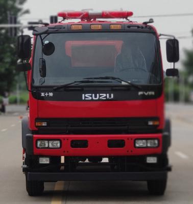 China Heavy Duty Water Tank Fire Truck 240HP 6 Wheeled 10T Red Color for sale